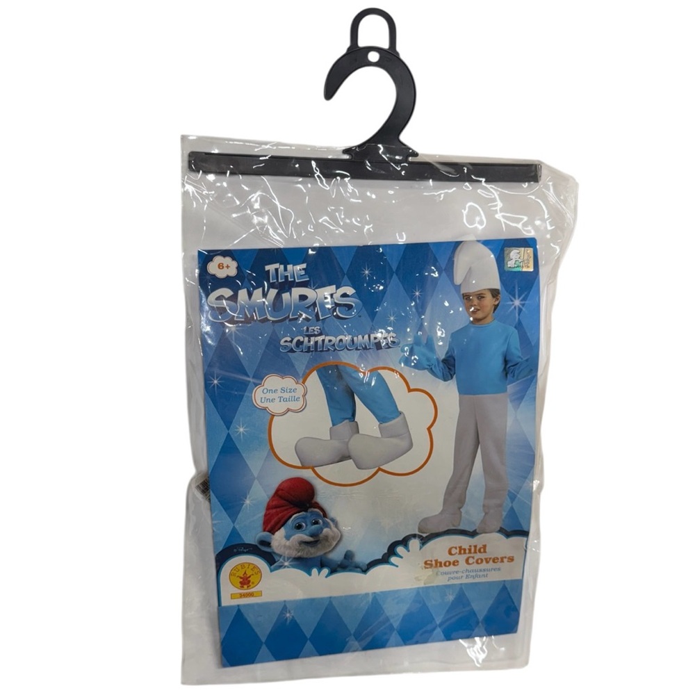 Rubie’s brand The Smurfs kids one size shoe covers new in packaging never used!